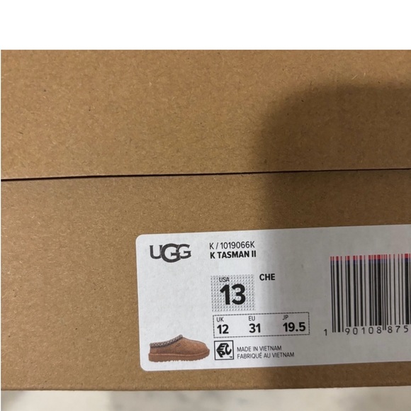 UGG Tasman II Slipper Big Kids Suede Upper 1019066K Chestnut 100% Original New - Picture 11 of 14